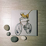 Papiernictvo - Leporelo 13x13 ,,Mačka bicyklistka,, - 9037079_