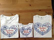 Topy, tričká, tielka - Rodinný maľovaný set tričiek s nápismi na želanie (Mamka+ ocko+ dieťa (tričko)) - 9041364_