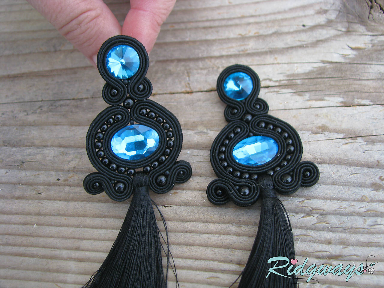 Black collection with tassels...soutache