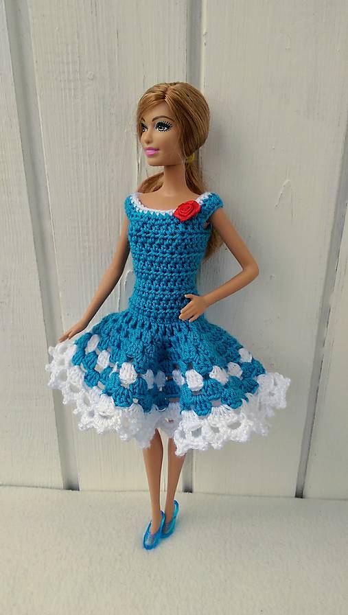  - Modré šaty pre Barbie - 9042042_