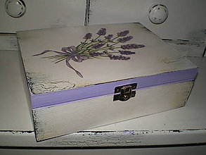 Dekorácie - Krabička levandula - 9044915_