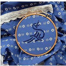 Úžitkový textil - Ručne vyšitý monogram, meno alebo obrázok (12 x 6 cm) - 9041742_