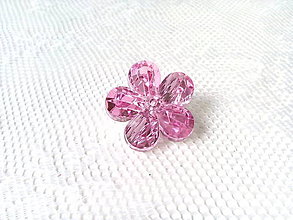 Galantéria - Ružový kvet - korálka/gombík - 9048975_