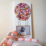 Gombíkový obraz - Balón s fotkou pre dievčatko