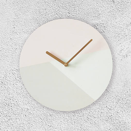  - Nástenné hodiny Pastelová geometria (30 cm) - 9051328_