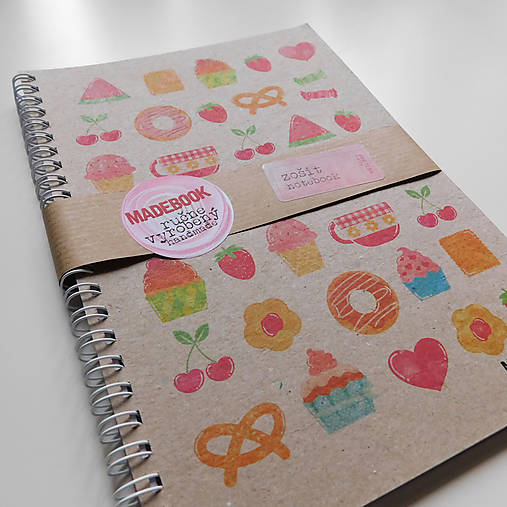 Papiernictvo - MADEBOOK špirálový zošit A5 - KOLÁČIKY - 9055044_