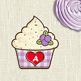 Grafika - Grafika na potlač jedlého papiera - ovocné koláčiky stracciatella (kárované košíčky) - 9055455_