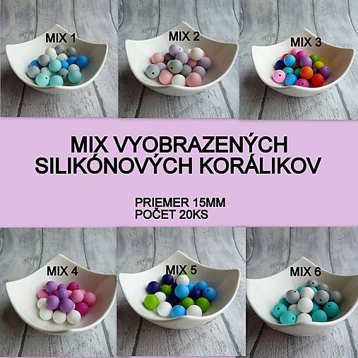  - Silikónové korálky vyobrazený mix 20ks (MIX 1) - 9060593_