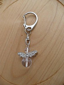 Iné šperky - prívesok na kľúče anjel-Krištáľ - 9064253_
