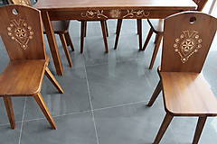 Nábytok - Drevené stolčky stôl - 9069929_
