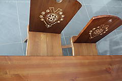 Nábytok - Drevené stolčky stôl - 9069934_