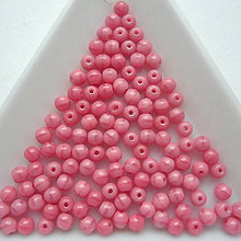 Korálky - Skl.korálky 3mm-20ks (pink) - 9069039_