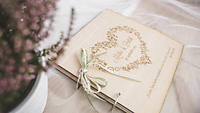 Papiernictvo - Drevená svadobná kniha hostí - 9070265_