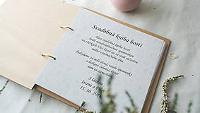 Papiernictvo - Drevená svadobná kniha hostí - 9070275_