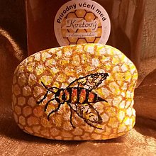 Dekorácie - Včela na medovom pláste - kameň - 9071953_