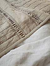 Úžitkový textil - Luxusný ľanový prehoz Purity (140x200 cm - Biela) - 9072687_