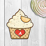 Dekorácie - Grafika na potlač jedlého papiera - ovocné koláčiky stracciatella (bodkované košíčky) - 9073283_