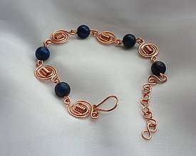 Sady šperkov - Lapis lazuli - náramok s náušnicami - 9077504_