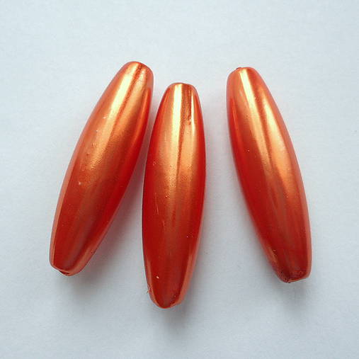 GLANCE plast ovál 10x30mm-1ks (tm.oranžová)