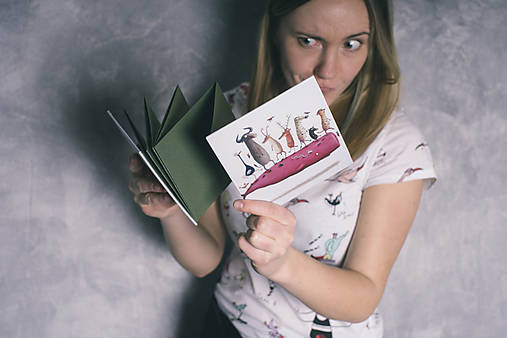 Papiernictvo - Leporelo 13x13 ,,Party na veľrybe,, - 9078178_