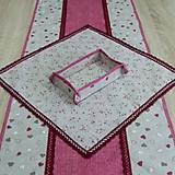 Úžitkový textil - Režné variácie ružové - obrus štvorec 41x41 - 9079202_
