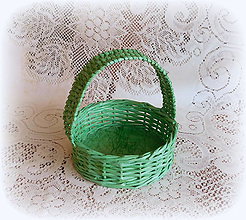 Úložné priestory & Organizácia - Košík na Veľkonočné vajíčka (Zelená) - 9079755_