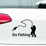 Dekorácie - Vtipné nálepky na auto - Go fishing - 9080844_