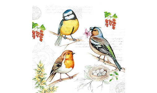  - Servítka "Birds on twig" 13311290 - 9082237_