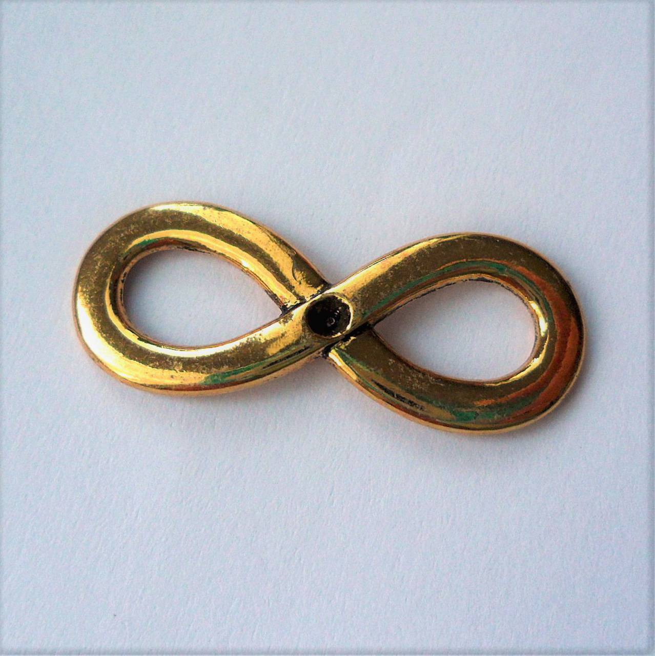 Medzikus "Infinity"-1ks (31x12mm-antic.zlatá)