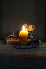 Sviečky - sviečka z včelieho vosku- malá - 9085283_