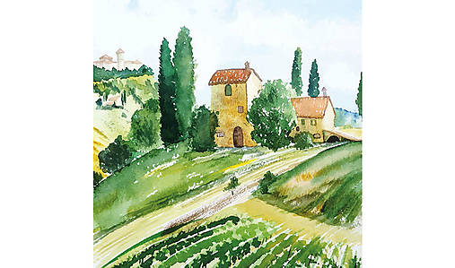  - Servítka "Tuscany watercolor" - 9086705_