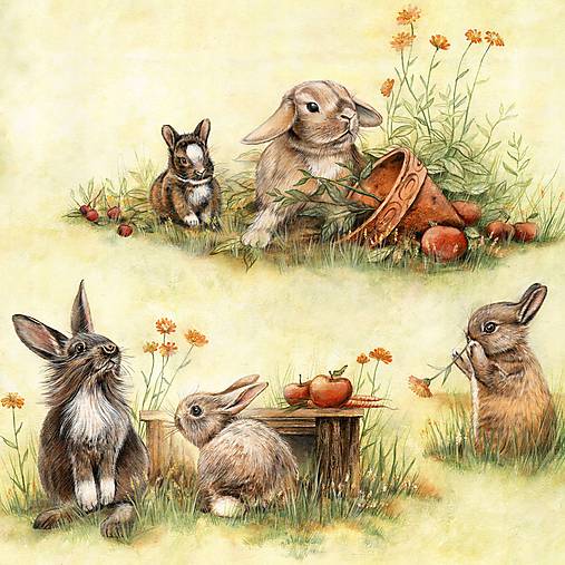 - Servítka "Cute rabbits" - 9090416_