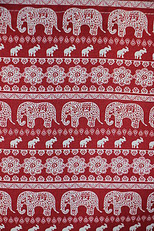 Textil - Sloni na červené - 9091068_