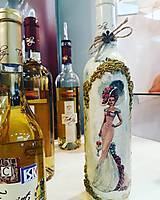 Nádoby - Darčeková fľaša "lady in pink" - 9098608_