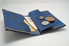 Peňaženky - Kožená peňaženka Slim - různé barvy (Červená) - 9100121_
