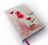 Papiernictvo - Maľovaný zápisník Vlčí mak - A5 - 9097605_