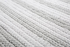 Úžitkový textil - Háčkovaný koberec so strapcami - scandinavian living (Biela) - 9097045_