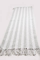Úžitkový textil - Háčkovaný koberec so strapcami - scandinavian living (Biela) - 9097053_