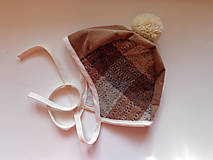 Detské čiapky - čiapka čepčeková dvojvrstvová s brmbolcom " Recy Pepito " - 9102393_