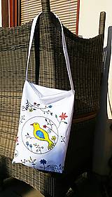 Nákupné tašky - Plátená taška - vtáčik - 9107724_