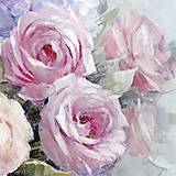Servítka Maľované ružové ruže 4ks (S95)