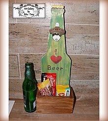 Úložné priestory & Organizácia - Otvárak na fľaše-zásobník "I ♥ beer" :) - 9108305_