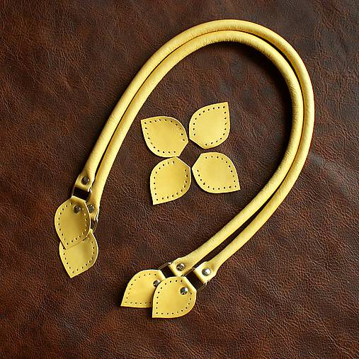 Galantéria - Ucha na kabelku/tašku 40 - 45cm - žlutá (60-65 - Žltá) - 9108812_