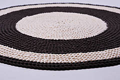 Úžitkový textil - Háčkovaný koberec - hnedé odtiene - 9109355_