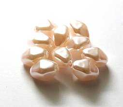 Korálky - Korálky Glance plast 8x12 mm - 10 ks (ružová svetlá) - 9115602_