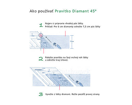 Pravítko Diamant 45º