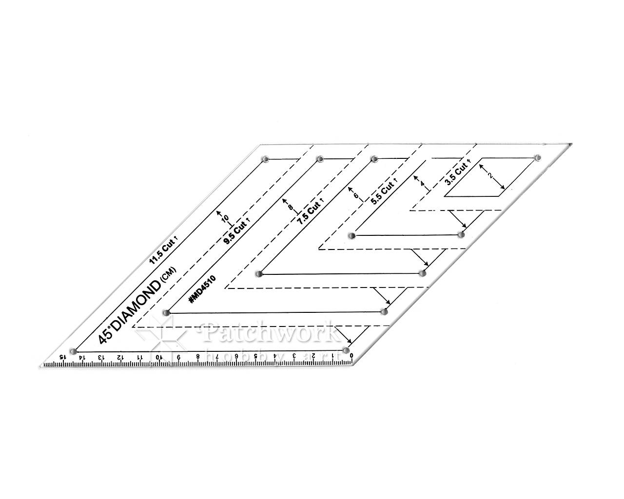 Pravítko Diamant 45º