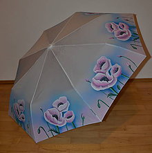 Iné doplnky - ručne maľovaný dáždnik - kvety - 9118307_