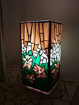 Svietidlá - Mozaiková lampa...Tropické kvety - 9124286_