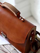 Veľké tašky - Veľká kabelka na  rameno MAXI SATCHEL BAG BROWN - 9123816_